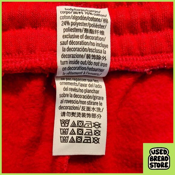 PINK Victorias Secret Flare Monogram Logo Capris Sweatpants Medium Red Soft Warm - Picture 5 of 5